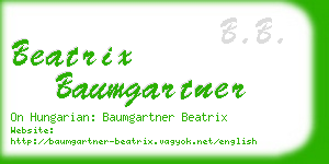 beatrix baumgartner business card